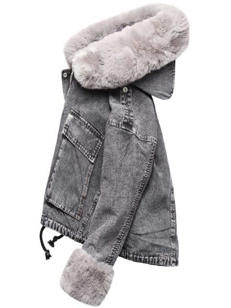 Zateplená rifľová bunda s kožušinou | Bundy | Trendova.sk