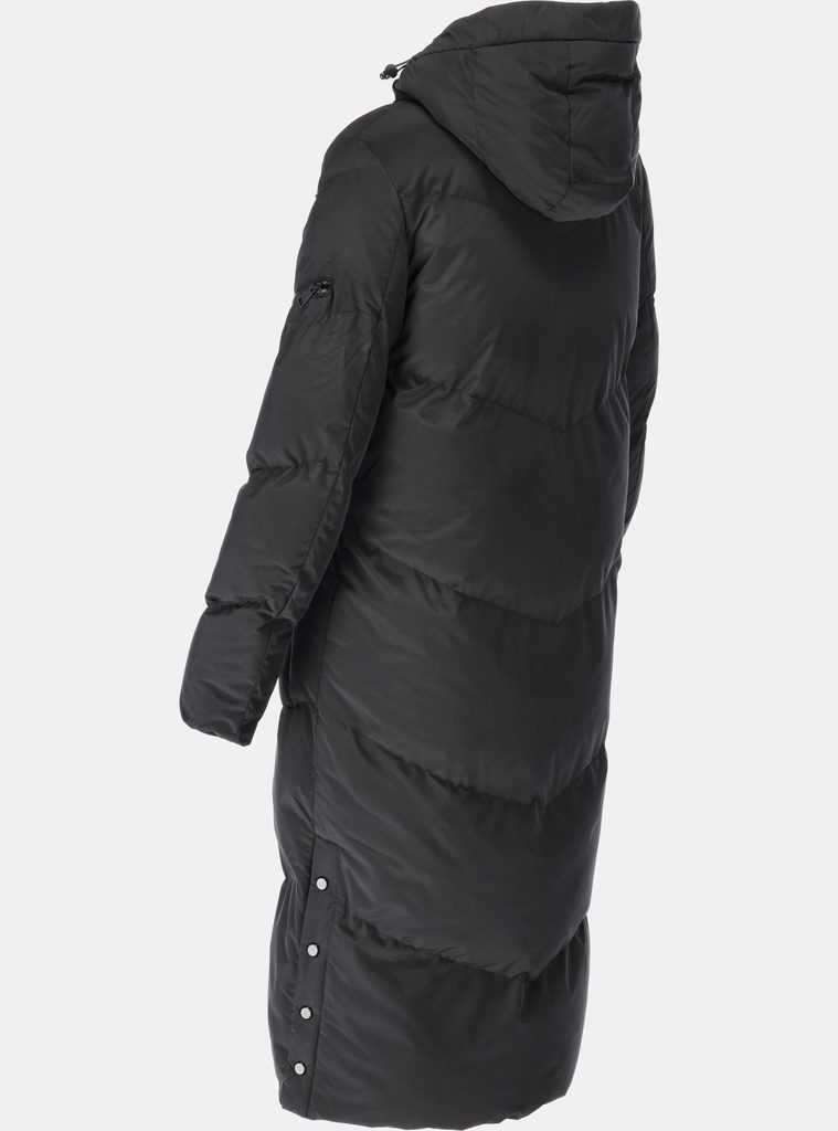 Dlhá dámska prešívaná bunda čierna | Zimné bundy | Trendova.sk