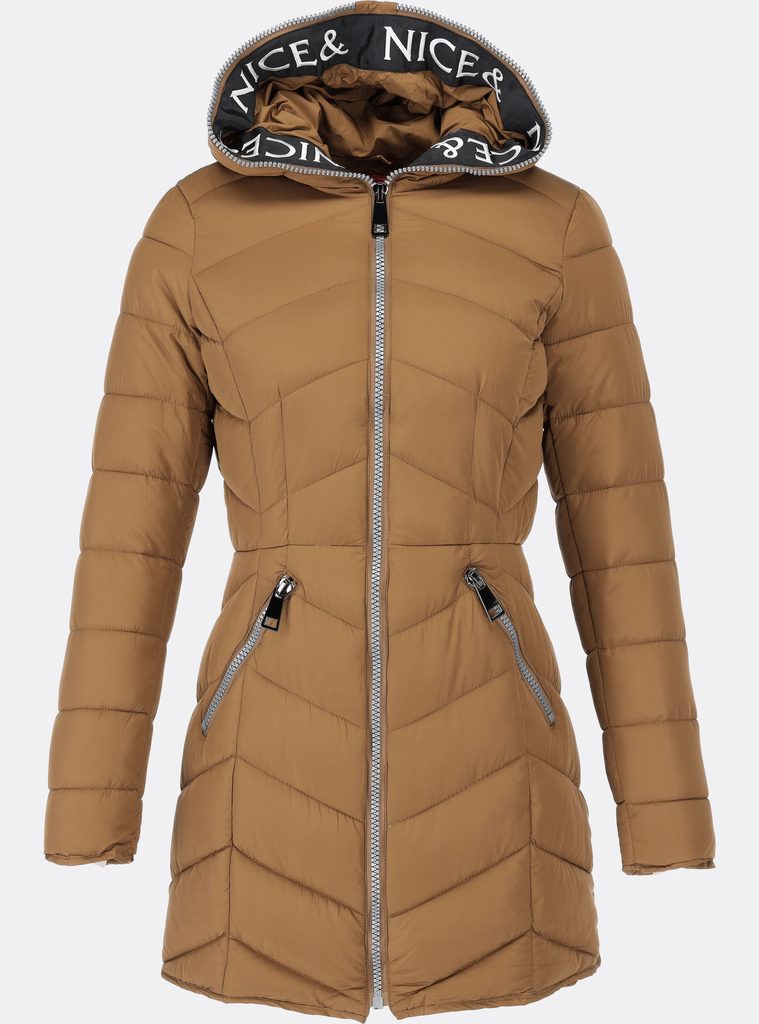 Dámska zimná prešívaná bunda hnedá | Bundy | Trendova.sk