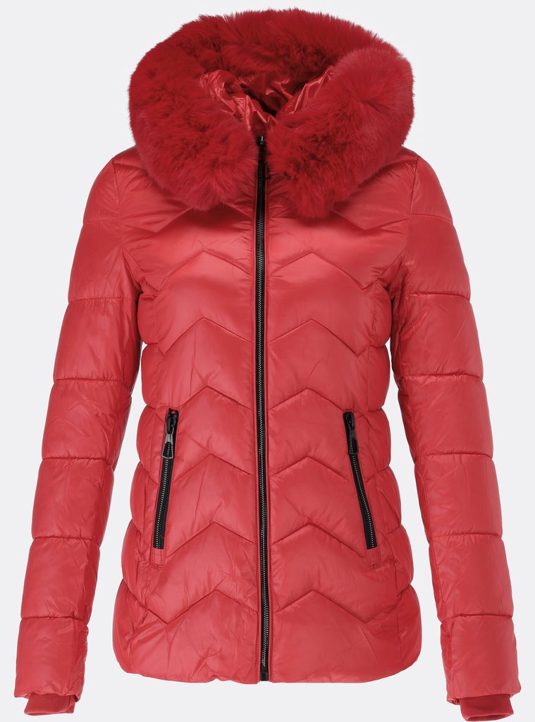 Dámska prešívaná zimná bunda červená | Zimné bundy | Trendova.sk