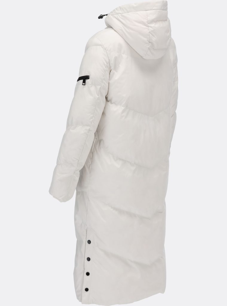 Dlhá dámska prešívaná bunda biela | Zimné bundy | Trendova.sk