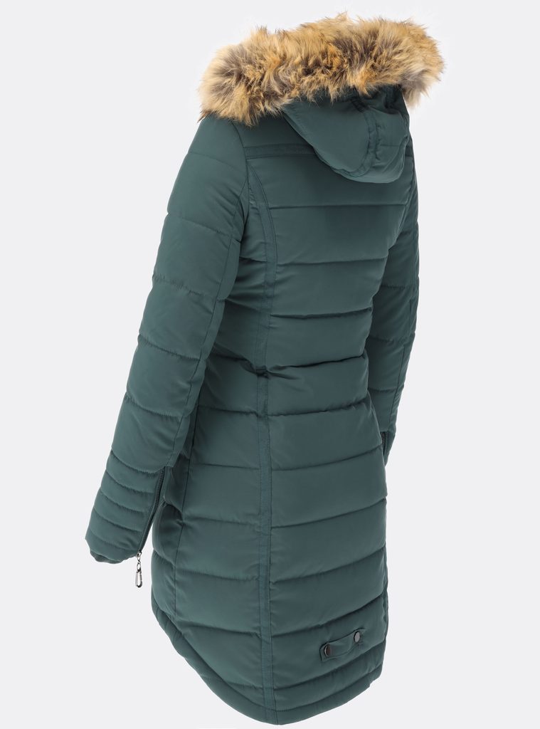 Dámska zimná bunda s kožušinou zelená | Bundy | Trendova.sk