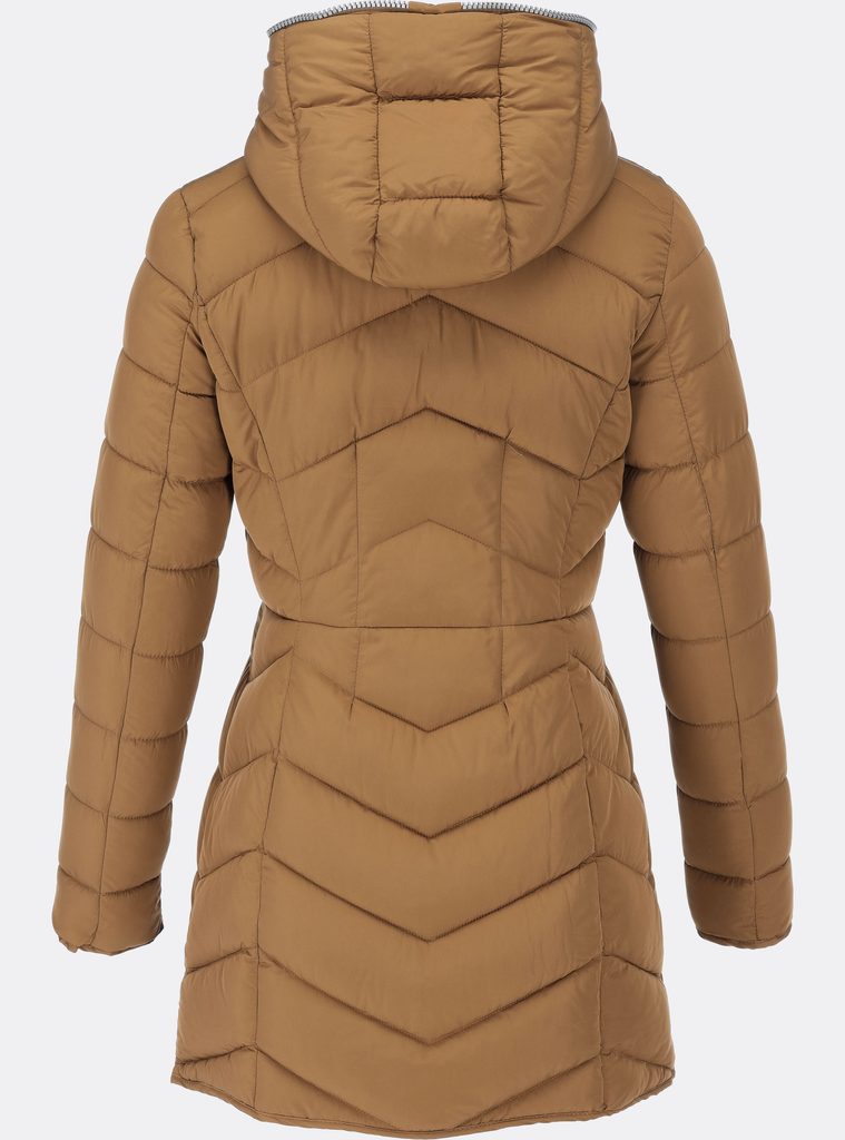 Dámska zimná prešívaná bunda hnedá | Zimné bundy | Trendova.sk