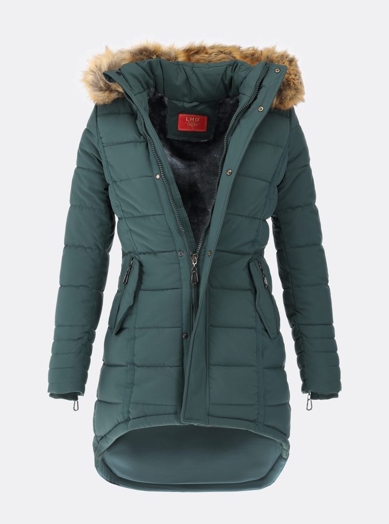 Dámska zimná bunda s kožušinou zelená | Zimné bundy | Trendova.sk