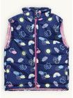 Dětská prošívaná vesta DÚHA tmavě modrá
