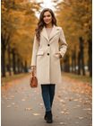 Dámsky kabát smotanový