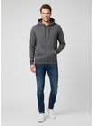 Pánská mikina s kapucí a klokaní kapsou grafitová