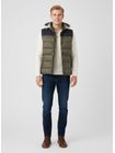 Pánská prošívaná vesta tmavě zelená