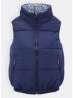 Dámska krátka prešívaná vesta tmavomodrá