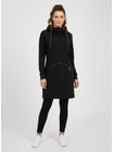 Predĺžená dámska mikina čierna