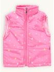 Dětská prošívaná vesta HVĚZDIČKY růžová