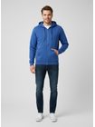 Pánska mikina s kapucňou bez potlače modrá