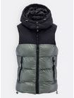 Pánská prošívaná vesta černo-zelená