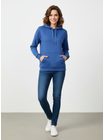 Dámska športová mikina s kapucňou modrá