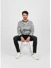 Pánská mikina s černobílým potiskem
