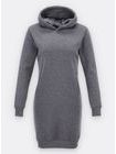 Dámska dlhá mikina s kapucňou grafitová