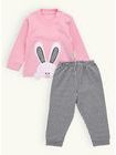 Dětská tepláková souprava UŠATÝ ZAJÍC růžová