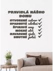 Drevený citát "Pravidlá nášho domu"
