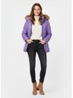 Dámská krátká prošívaná bunda fialová