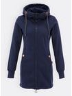 Dlouhá dámská tmavě modrá mikina