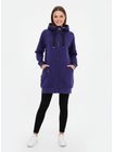 Dámska predĺžená mikina s kapucňou fialová