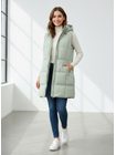 Dámská prošívaná vesta s kapucí mentolová