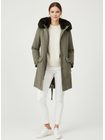 Dámska zimná bunda s kapucňou khaki