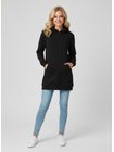 Dámská prodloužená mikina s kapucí černá