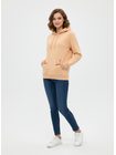Dámska športová mikina s kapucňou béžová