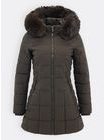 Dámská prošívaná bunda tmavě zelená