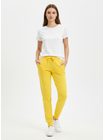 Dámské tepláky bez potisku žluté