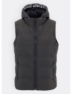 Pánská prošívaná vesta tmavě zelená