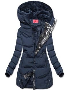 Zimná bunda s podšívkou tmavomodrá