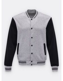 Pánska bejsbalová mikina sivo-čierna