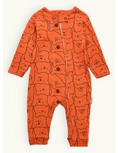 Novorodenecké body VESELÉ MEDVEDÍKY tehlové