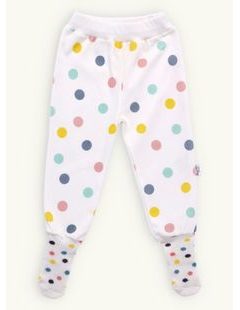 Kojenecké tečkované polodupačky bílé