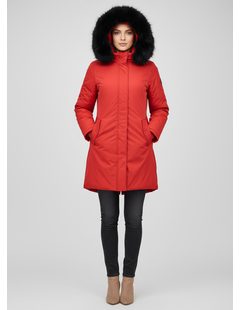 Dámská oboustranná bunda červeno-černá