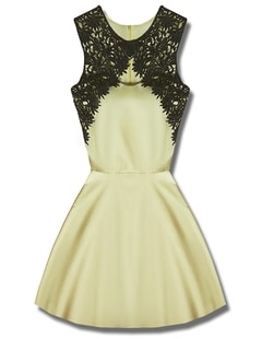 Elegantné dámske šaty P7512 žlté