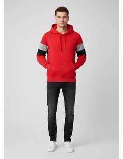 Pánská vzorovaná mikina červená