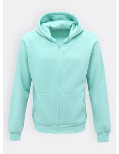 Pánská mikina s kapucí bez potisku mentolová