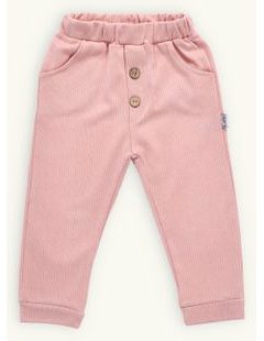 Dětské žebrované tepláky peach