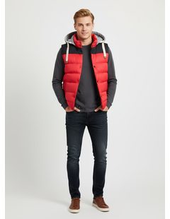 Pánska prešívaná vesta červená