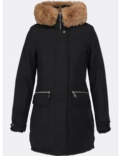 Dámska zimná bunda s kapucňou čierna