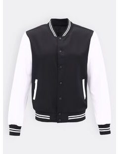 Pánska bejsbalová mikina čierno-biela