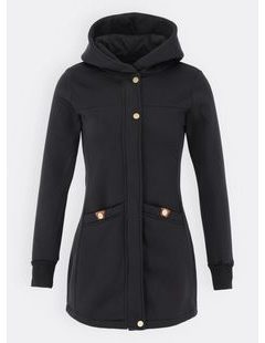 Čierna predĺžená dámska mikina