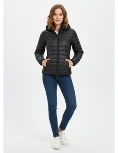 Dámska prechodná prešívaná bunda čierna