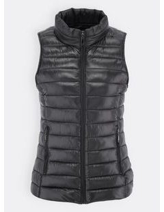 Dámska prešívaná vesta čierna