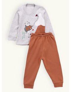 Detská tepláková súprava MACO HOROLEZEC hnedo-sivá