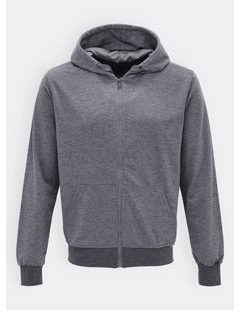 Pánska mikina na zips s kapucňou grafitová