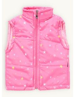 Dětská prošívaná vesta HVĚZDIČKY růžová